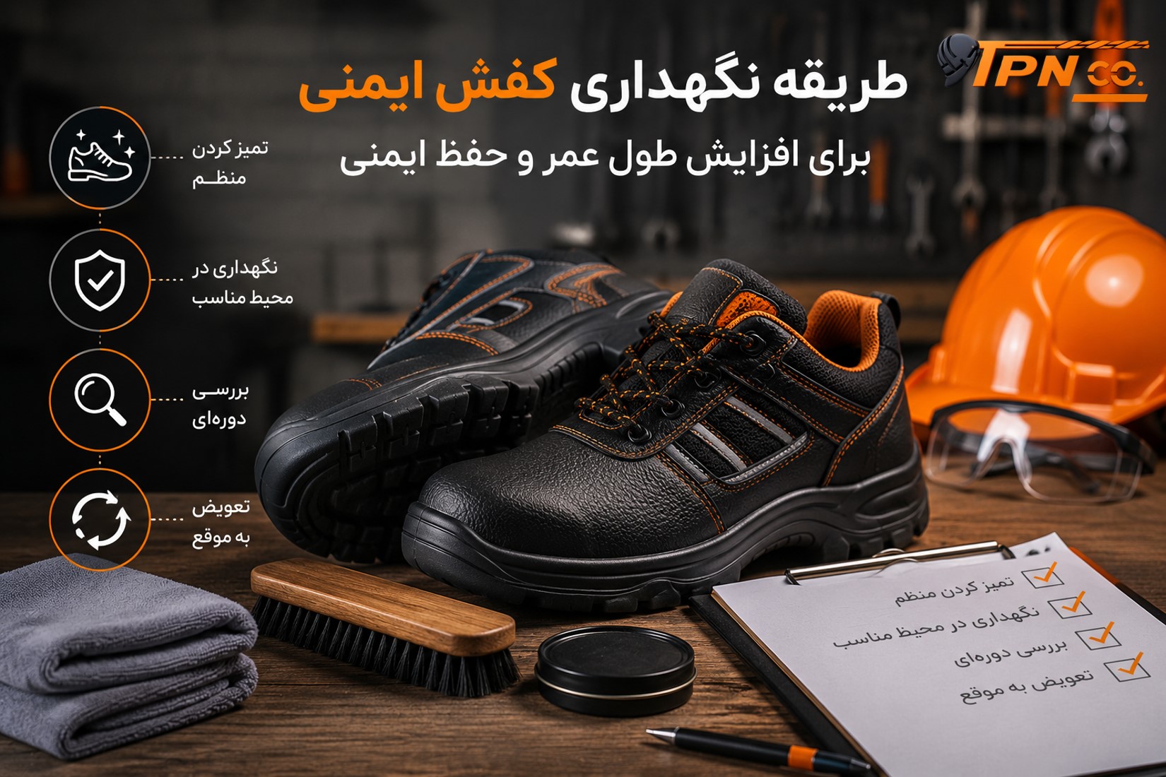 طریقه نگهداری کفش ایمنی