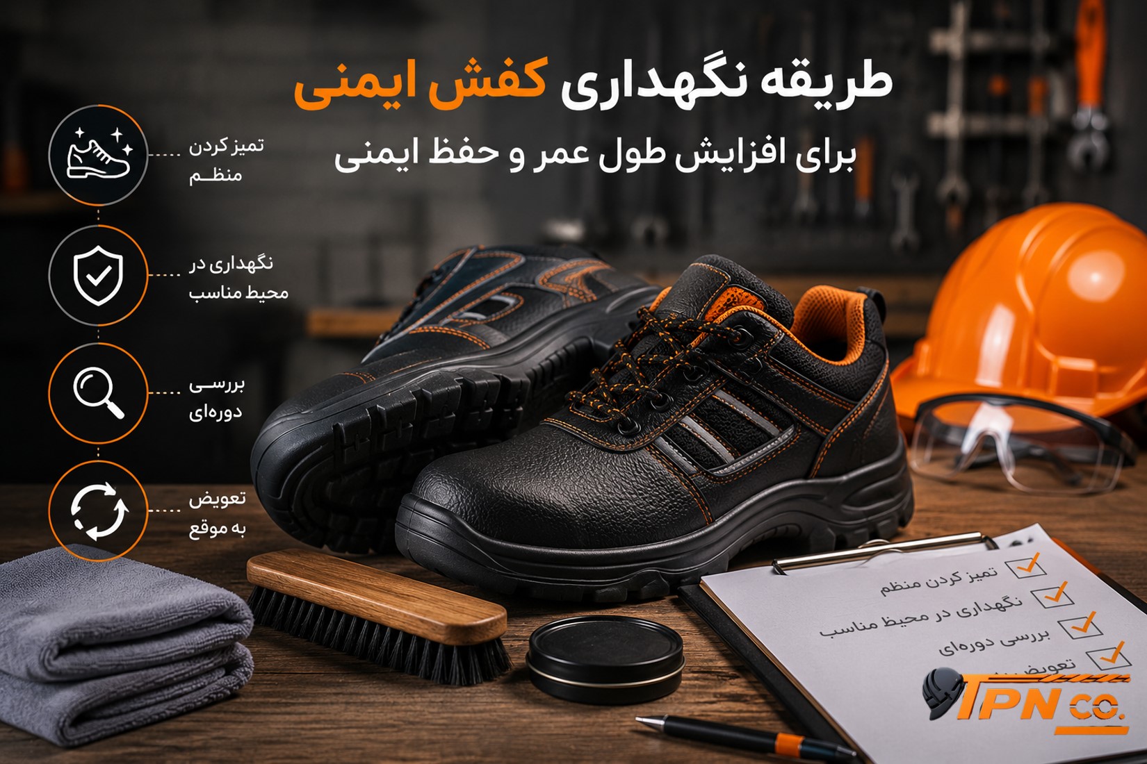 طریقه نگهداری کفش ایمنی